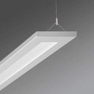 LED závěsné světlo Stail microprisma bílý hliník